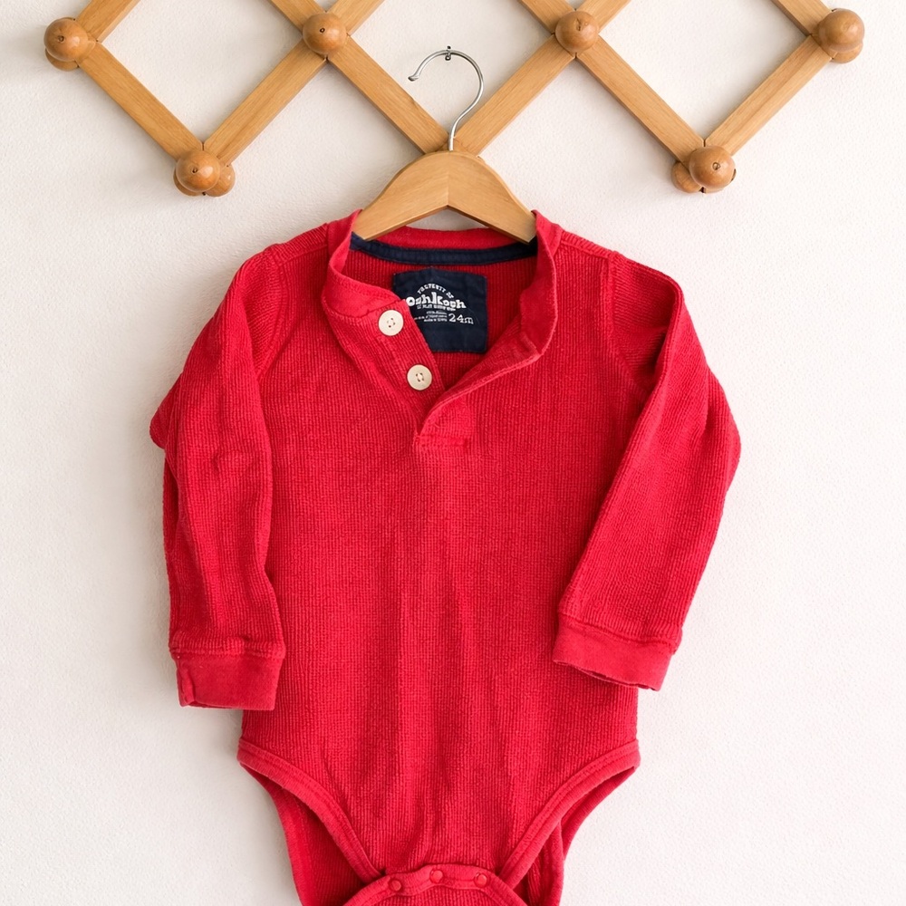OshKosh B'gosh Red Long Sleeve Bodysuit